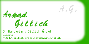 arpad gillich business card